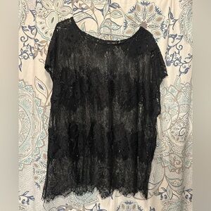 Chic Black Lace Blouse
